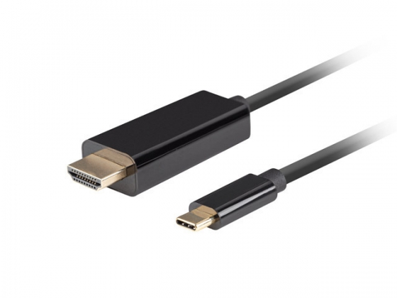Кабель LANBERG CA-CMHD-10CU-0010-BK USB-C(M)->HDMI(M) CABLE 1M 4K 60HZ BLACK
