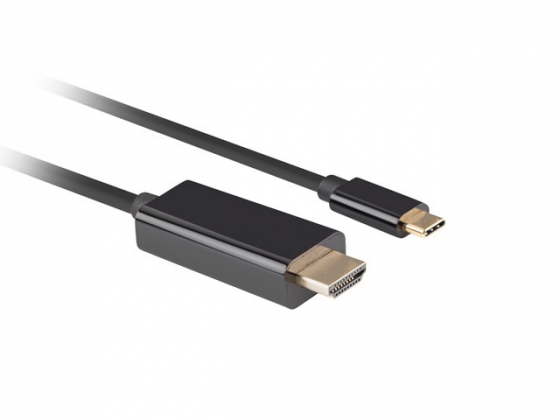 Кабель LANBERG CA-CMHD-10CU-0010-BK USB-C(M)->HDMI(M) CABLE 1M 4K 60HZ BLACK