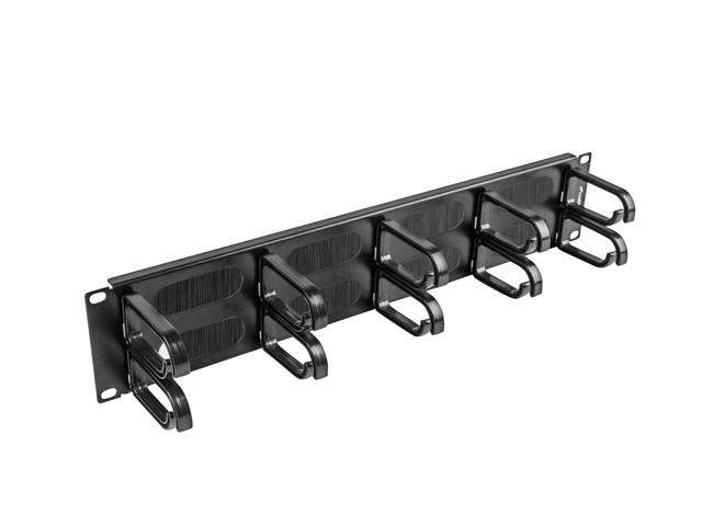 Кабельный ввод LANBERG AK-1204-B 19" CABLE MANAGEMENT BRUSH PANEL 5 RINGS TYPE B 2U BLACK Кабельный ввод LANBERG AK-1204-B 19