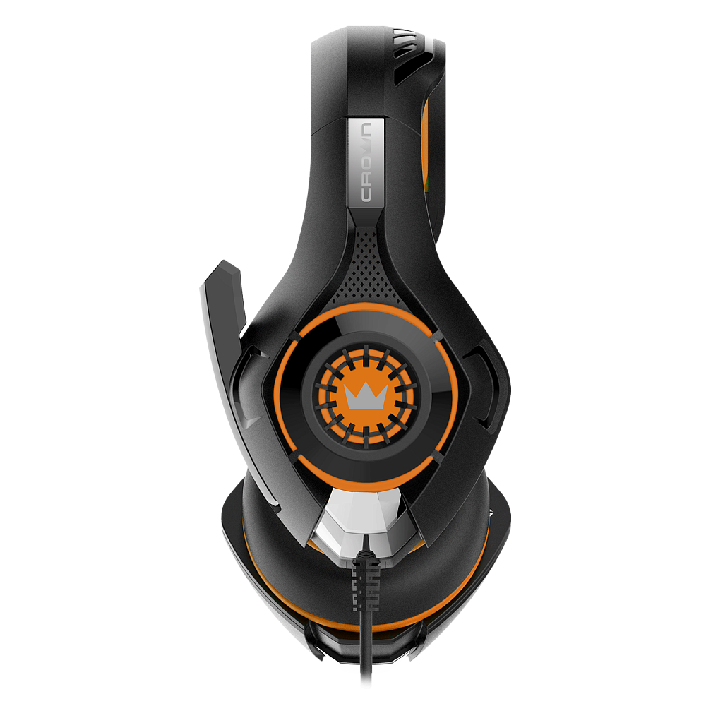 Наушники с микрофоном CrownMicro CMGH-101T (Black/Orange, 3.5mm)