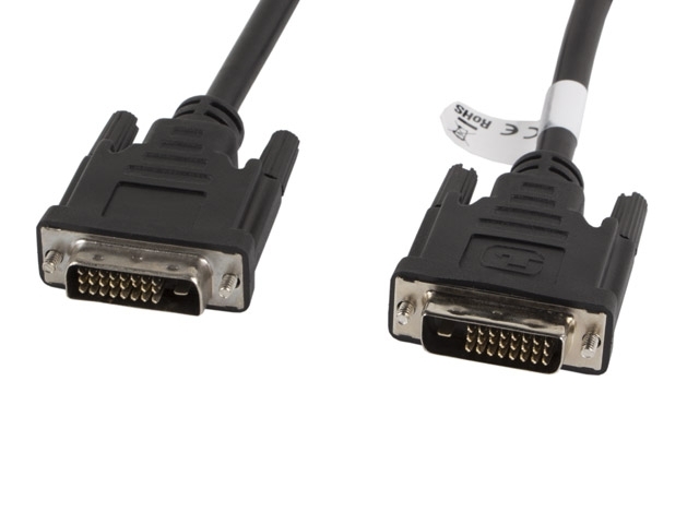 Кабель LANBERG CA-DVID-10CC-0018-BK DVI-D(M)(24+1)->DVI-D(M)(24+1) DUAL LINK 1.8M BLACK Кабель LANBERG CA-DVID-10CC-0018-BK DVI-D(M)(24+1)->DVI-D(M)(24+1) DUAL LINK 1.8M BLACK