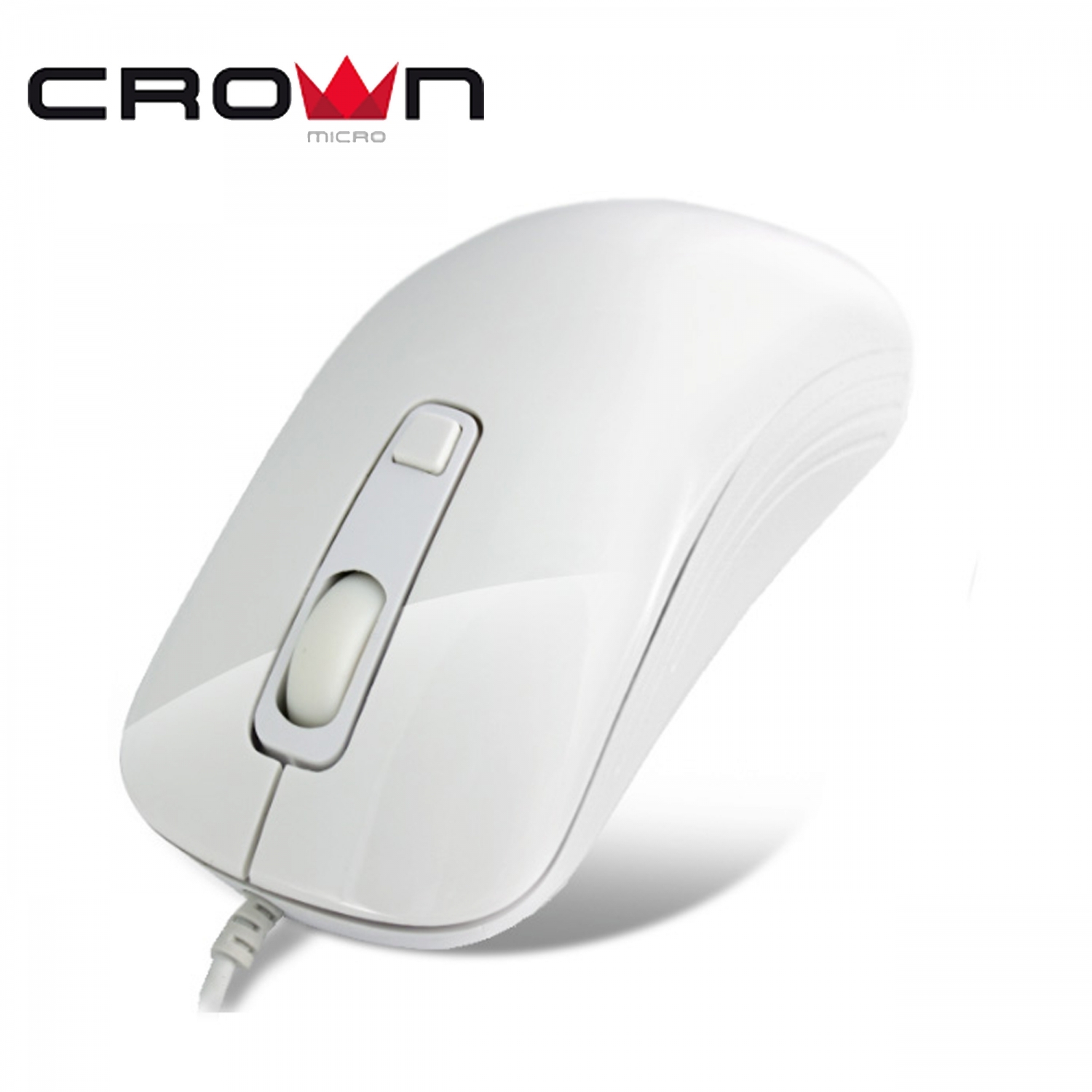 Мышь CrownMicro CMM-20 (4button, 1600dpi, White, USB)