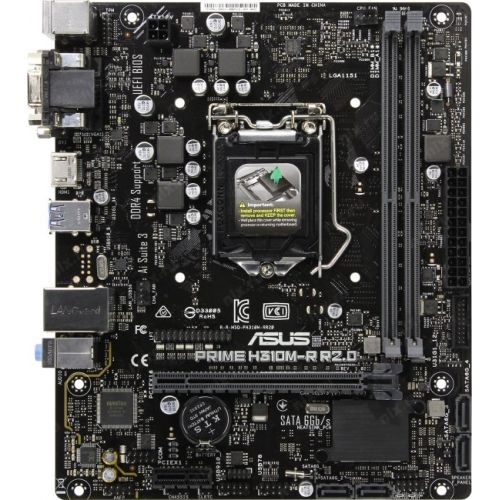 Мат. плата ASUS PRIME H310M-R (S-1151v2, H310, VGA, HDMI, PCI-E, 2DDR4, PCI, SATA3, GbLAN)