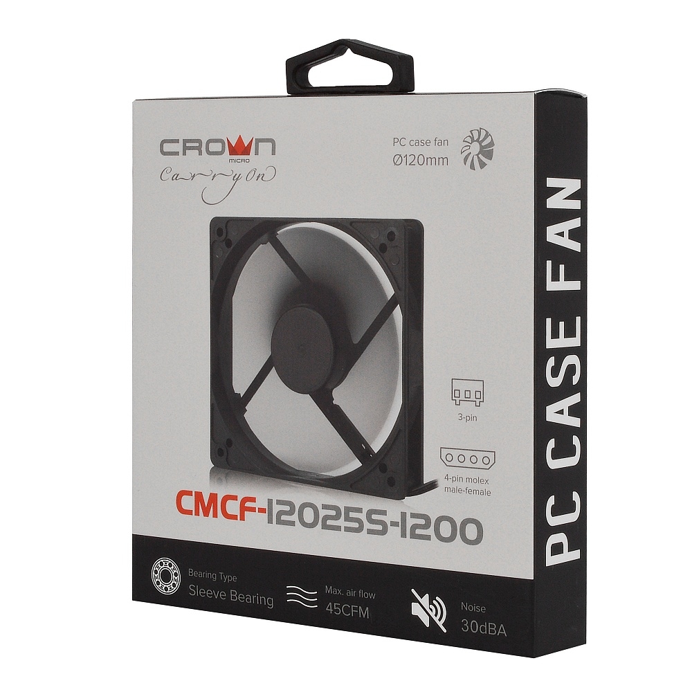 Кулер вентилятор для корпуса CrownMicro CMCF-12025S-1200 (120x120x25, 1500rpm, 35CFM, 20Db) Кулер вентилятор для корпуса CrownMicro CMCF-12025S-1200 (120x120x25, 1500rpm, 35CFM, 20Db)