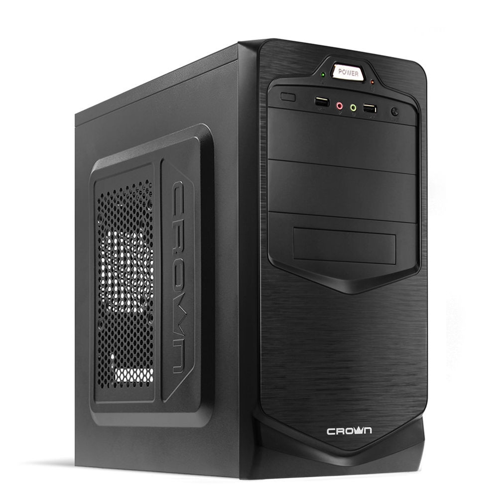 Корпус MiniTower CrownMicro CMC-401 black (mATX, 450W) Корпус MiniTower CrownMicro CMC-401 black (mATX, 450W)