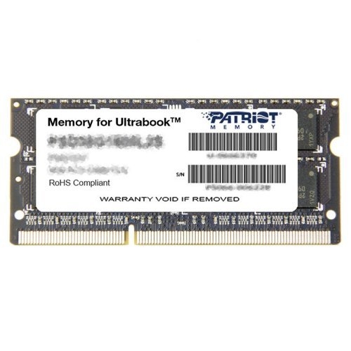 Модуль памяти SODIMM 4GB DDR3 PATRIOT PSD34G1600L2S SL (1600MHz, 1.35V) Модуль памяти SODIMM 4GB DDR3 PATRIOT PSD34G1600L2S SL (1600MHz, 1.35V)
