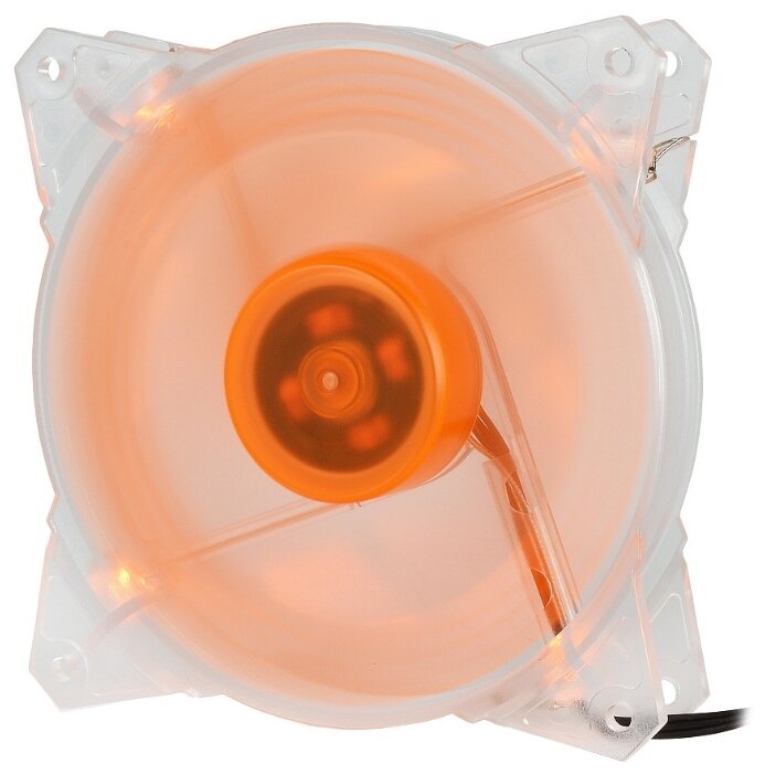 Кулер вентилятор для корпуса CrownMicro CMCF-12025S-1213 (120x120x25, 1500rpm, 35CFM, 20Db, ORANGE Backlight)