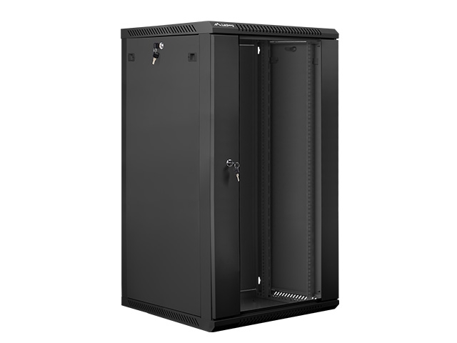 Шкаф настенный LANBERG WF01-6622-10B 19" FREE-STANDING DOUBLE SECTION RACK 22U/600X600 DEMOUNTED FLAT PACK BLACK Шкаф настенный LANBERG WF01-6622-10B 19