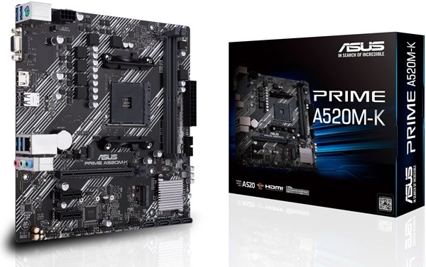 Мат. плата ASUS PRIME A520M-K (S-AM4, A520, VGA, HDMI, 3xPCI-E, 2DDR4, SATAIII RAID, PCI, SATA3, GbLAN) Мат. плата ASUS PRIME A520M-K (S-AM4, A520, VGA, HDMI, 3xPCI-E, 2DDR4, SATAIII RAID, PCI, SATA3, GbLAN)