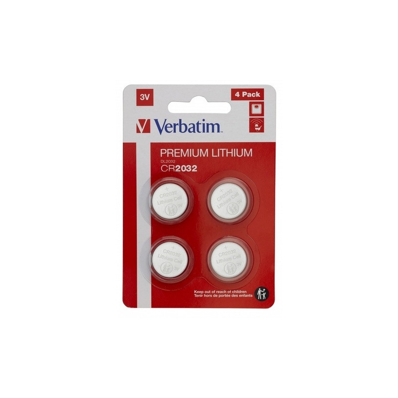 Батарейка Verbatim CR2032 (Lithium, 4pcs Blister)