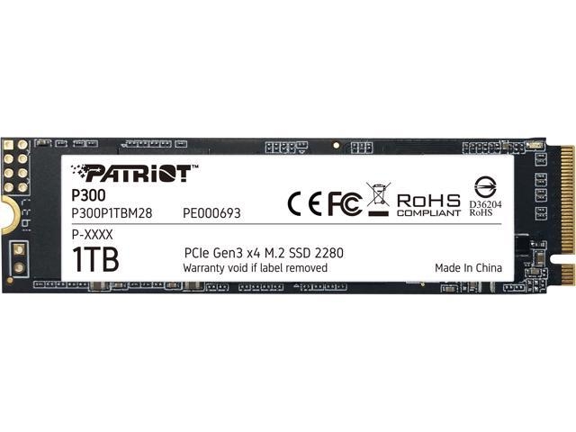 Накопитель SSD M.2 1TB Patriot P300P1TBM28 P300 (M.2 2280 PCI-E, Reading 2100 MB/s, Writing 1650 Mb/s) Накопитель SSD M.2 1TB Patriot P300P1TBM28 P300 (M.2 2280 PCI-E, Reading 2100 MB/s, Writing 1650 Mb/s)