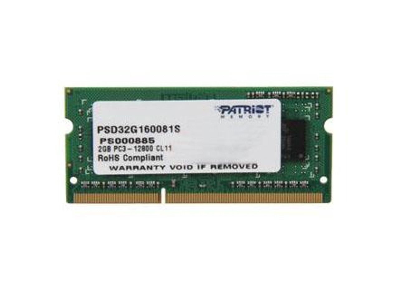Модуль памяти SODIMM 2GB DDR3 PATRIOT PSD32G160081S (PC12800, 1600MHz) Модуль памяти SODIMM 2GB DDR3 PATRIOT PSD32G160081S (PC12800, 1600MHz)