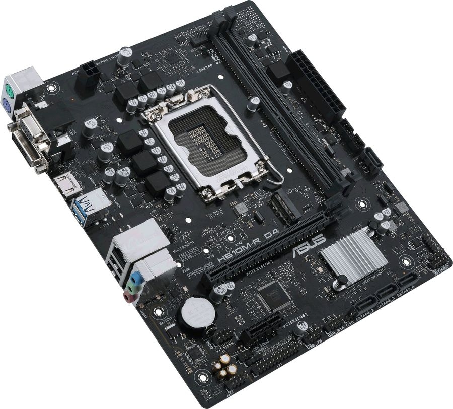 Мат. плата ASUS PRIME H610M-R D4-SI (S-1700, H610, VGA, HDMI, PCI-E, 2DDR4, M.2, PCI, SATA3, GbLAN)