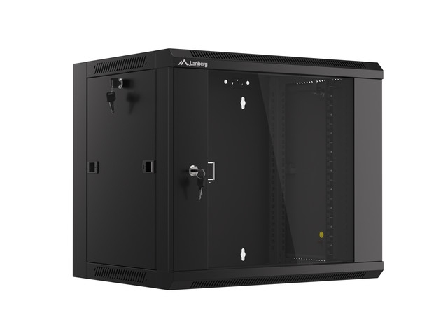 Шкаф настенный LANBERG WFFA-5409-10B 19" WALL-MOUNTED RACK 9U/570X450 FLAT PACK BLACK Шкаф настенный LANBERG WFFA-5409-10B 19