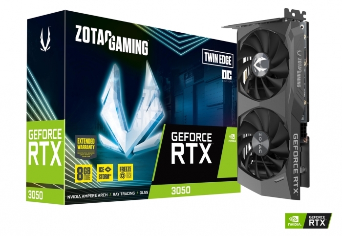 Видеокарта 8GB Zotac GeForce RTX3050 ECO (14000MHz, GDDR6, 128bit, HDMI/3xDP) Видеокарта 8GB Zotac GeForce RTX3050 ECO (14000MHz, GDDR6, 128bit, HDMI/3xDP)