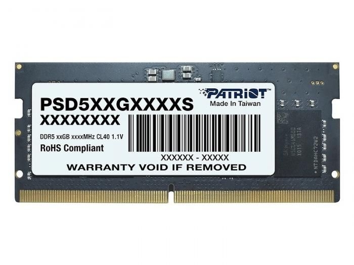 Модуль памяти SODIMM 16GB DDR5 PATRIOT PSD516G560081S (5600MHz) Модуль памяти SODIMM 16GB DDR5 PATRIOT PSD516G560081S (5600MHz)