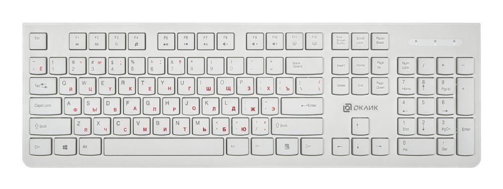 Клавиатура Oklick 505M (White, Slim, USB) Клавиатура Oklick 505M (White, Slim, USB)