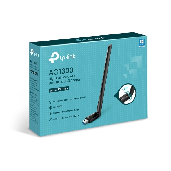 Сетевая карта TP-Link Archer T3U Plus (AC1300, Dual Band, USB) Сетевая карта TP-Link Archer T3U Plus (AC1300, Dual Band, USB)