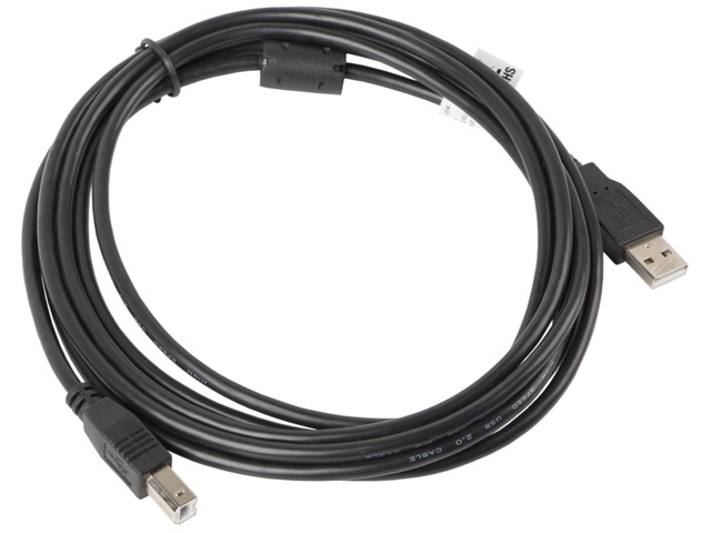 Кабель LANBERG CA-USBA-11CC-0030-BK USB 2.0 AM-BM FERRITE BLACK 3M Кабель LANBERG CA-USBA-11CC-0030-BK USB 2.0 AM-BM FERRITE BLACK 3M