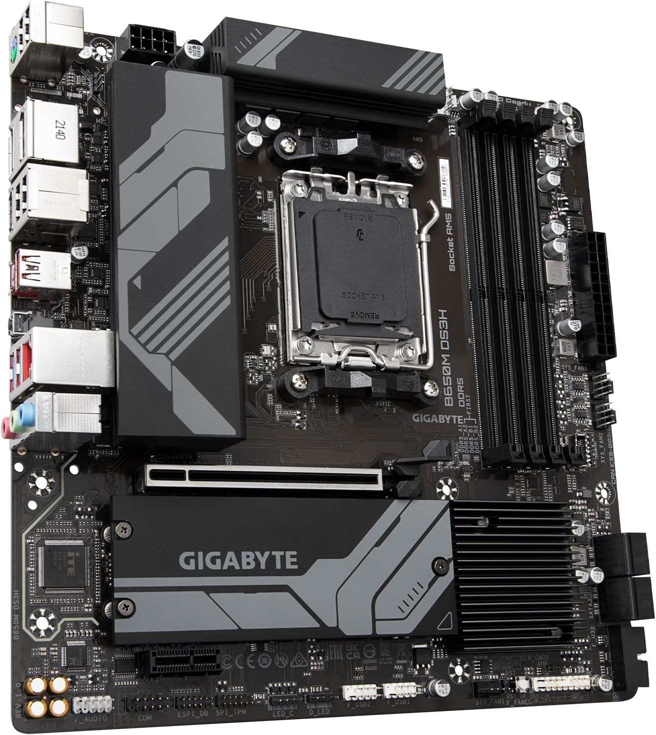 Мат. плата Gigabyte B650M DS3H (S-AM5, B650, HDMI/DP, 2xPCI-E, 4DDR5, 2xM.2, GbLAN) Мат. плата Gigabyte B650M DS3H (S-AM5, B650, HDMI/DP, 2xPCI-E, 4DDR5, 2xM.2, GbLAN)