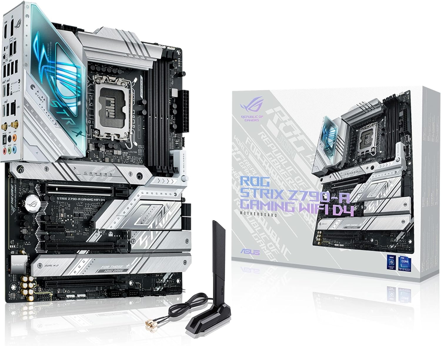 Мат. плата ASUS ROG STRIX Z790-A GAMING WIFI D4 (S-1700, Z790, HDMI, DP, 4xPCI-E, 4DDR4, 4xM.2, SATA3, Wi-Fi 6e, GbLAN) Мат. плата ASUS ROG STRIX Z790-A GAMING WIFI D4 (S-1700, Z790, HDMI, DP, 4xPCI-E, 4DDR4, 4xM.2, SATA3, Wi-Fi 6e, GbLAN)