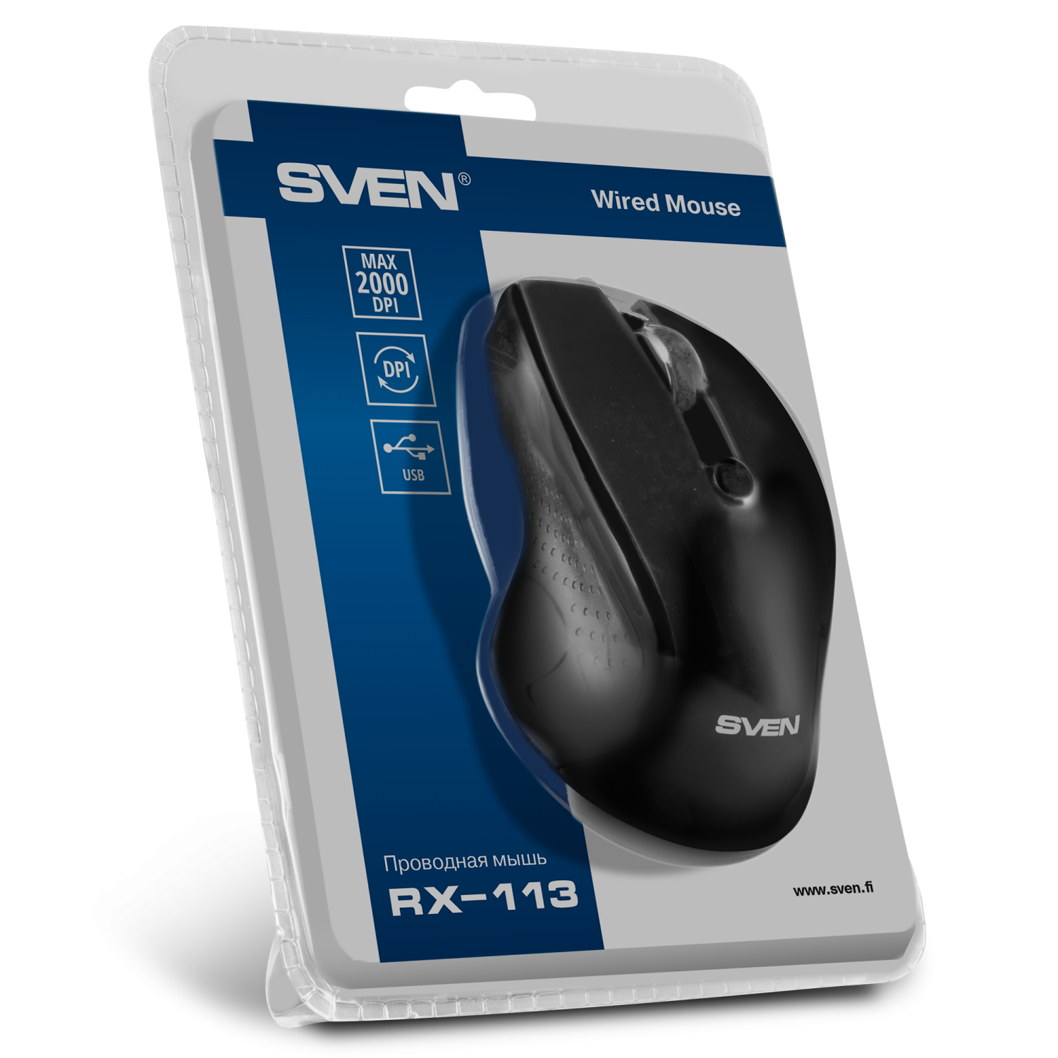 Мышь SVEN RX-113 (5+1 keys, 800-2000DPI, Soft Touch, 1.5m, Black) Мышь SVEN RX-113 (5+1 keys, 800-2000DPI, Soft Touch, 1.5m, Black)