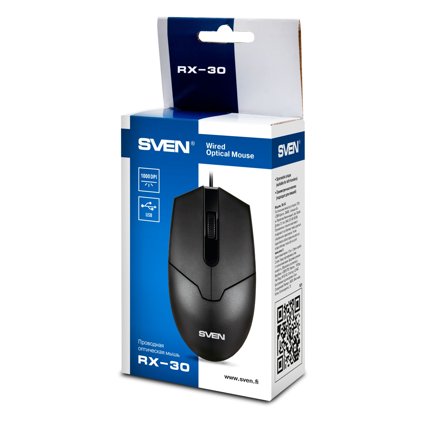 Мышь SVEN RX-30 (USB, Black) Мышь SVEN RX-30 (USB, Black)