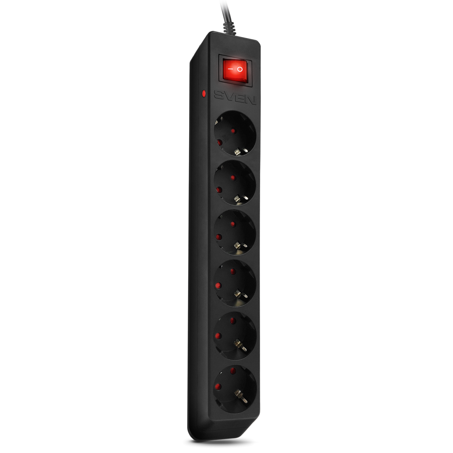 Сетевой фильтр SVEN Optima 6 1.8 (6 Euro Sockets, 1.8m, Black, 2300W)