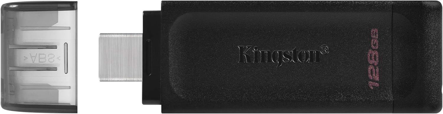 Флешка USB 128GB Kingston DataTraveler 70 (USB-C, Black)