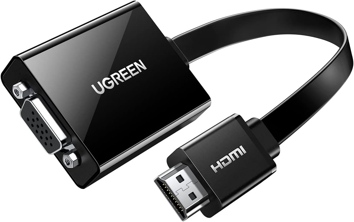 Адаптер Ugreen 90813 (HDMI(M)->VGA(F)+3.5m Audio, Black)