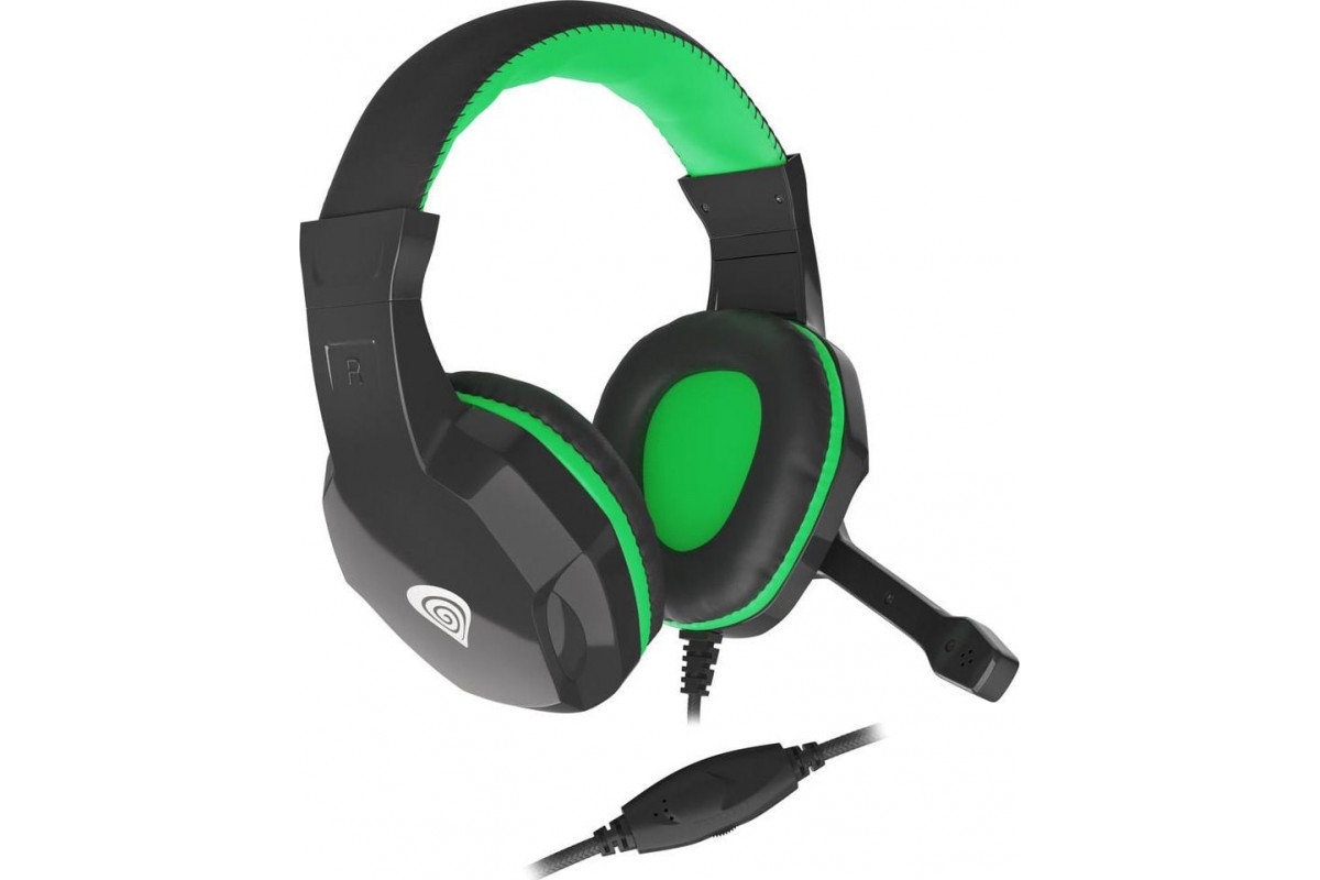 Наушники с микрофоном Genesis NSG-1435 ARGON 100 Black-Green, Gaming (Mini-Jack) Наушники с микрофоном Genesis NSG-1435 ARGON 100 Black-Green, Gaming (Mini-Jack)