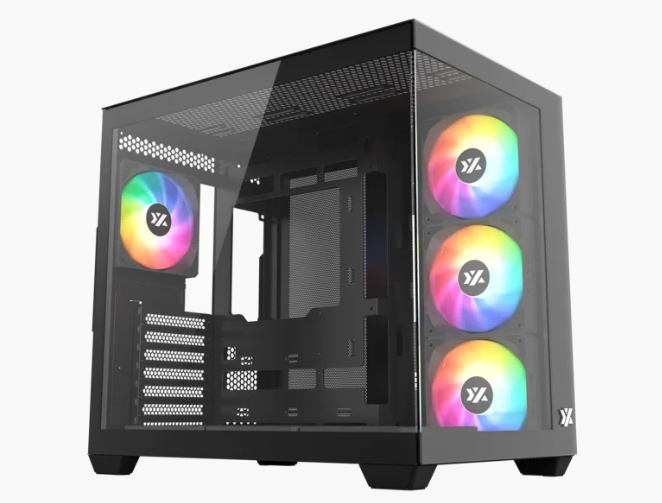Корпус MidiTower XYZ TESSERACT X Black (w/o PSU, Front and Side TG, 7x Integrated A-RGB Fans w/ Controller, X-CS-TESSERACTX-B) Корпус MidiTower XYZ TESSERACT X Black (w/o PSU, Front and Side TG, 7x Integrated A-RGB Fans w/ Controller, X-CS-TESSERACTX-B)
