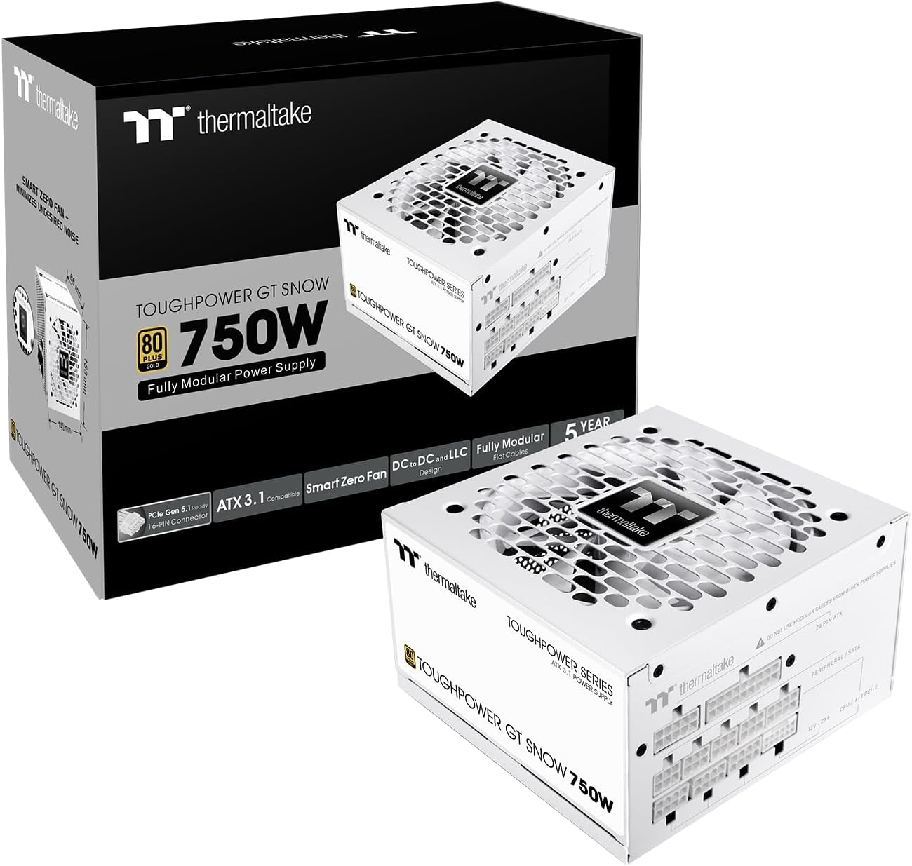 Блок питания 750W Thermaltake Toughpower GT Snow Gen.5 80+ Gold (ATX3.1) Блок питания 750W Thermaltake Toughpower GT Snow Gen.5 80+ Gold (ATX3.1)
