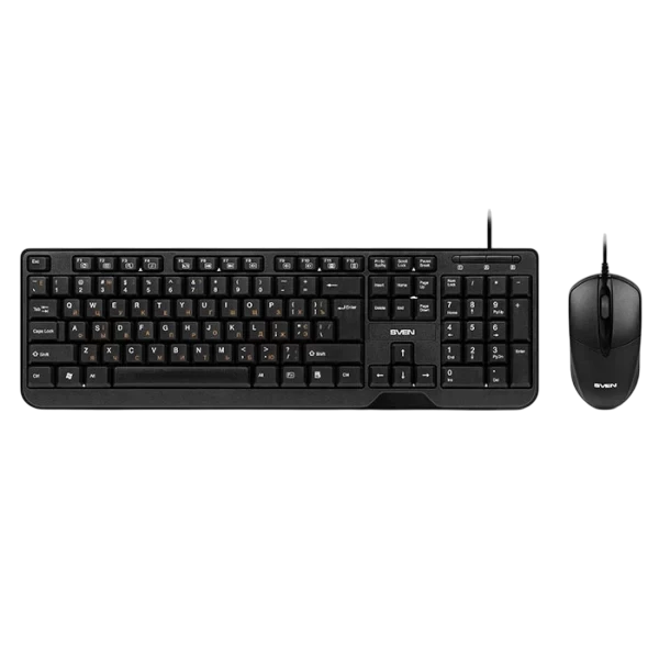 Клавиатура+Мышь SVEN KB-S320C (104 keys, 2+1 keys, 1000DPI, Black, USB)