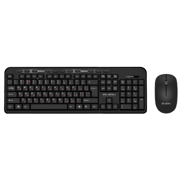 Клавиатура+Мышь беспроводные SVEN KB-C3200W (11xFn keys, 2000DPI, Black, USB)