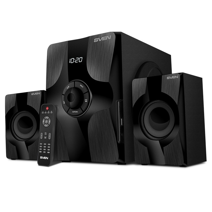 Колонки SVEN MS-315 (2.1, 20W + 2x13W, Bluetooth, FM, USB, Display, R/C, Black)