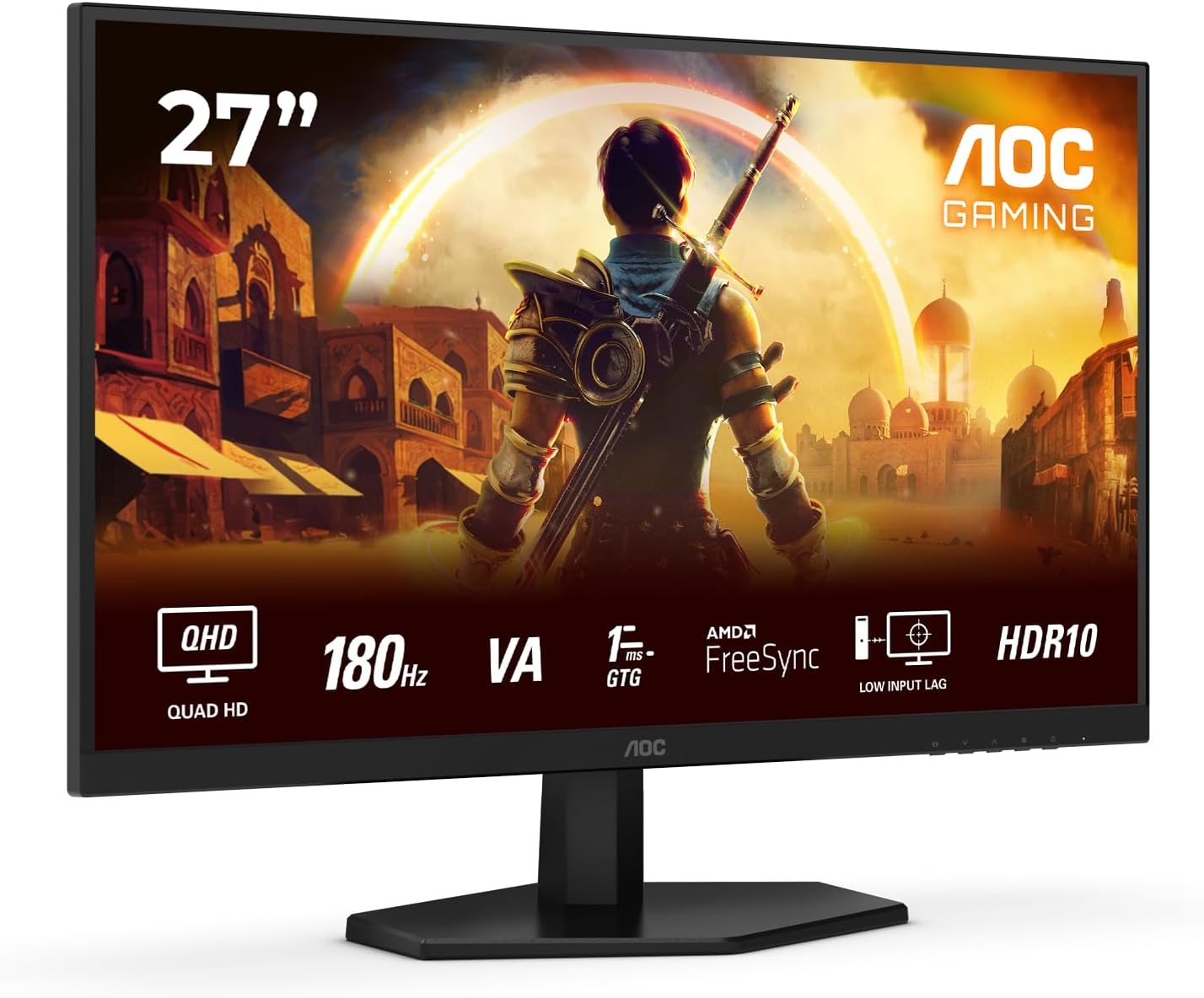 Монитор LED 27" AOC Q27G42XNE (2K QHD Fast VA, 2560x1440, 180Hz, 5000:1, 1ms, HDR10, DCI-P3 93.1%, 2xHDMI/DP) Монитор LED 27