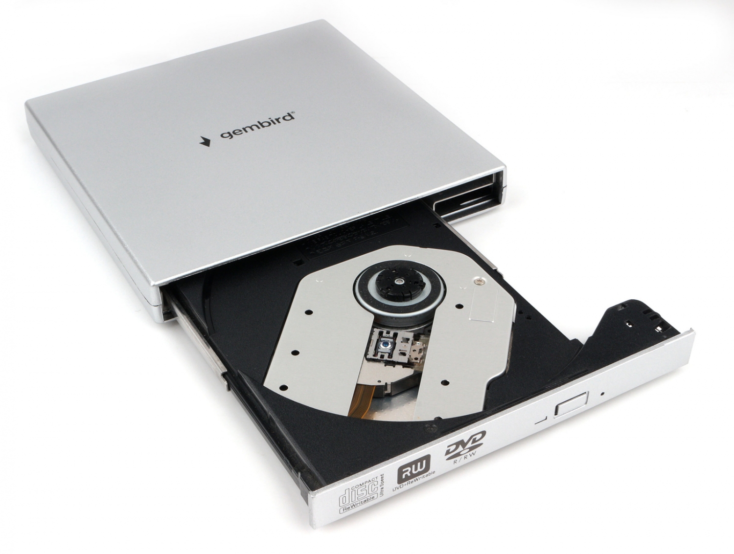 Дисковод внешний DVD-RW Gembird DVD-USB-02-SV (USB, Silver)
