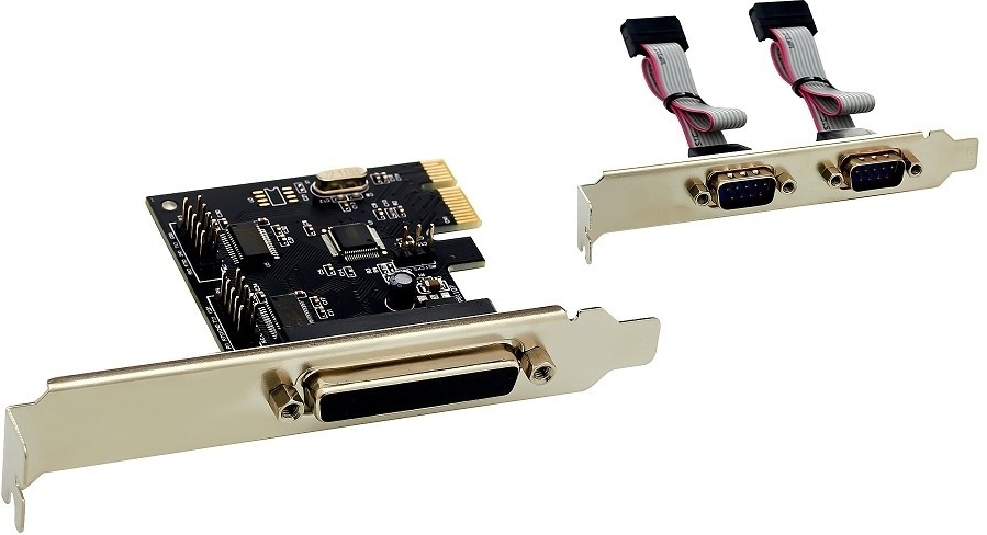 Контроллер ExeGate EXE-303 (PCI-E, 1xLPT DB25, 2xCOM DB9)