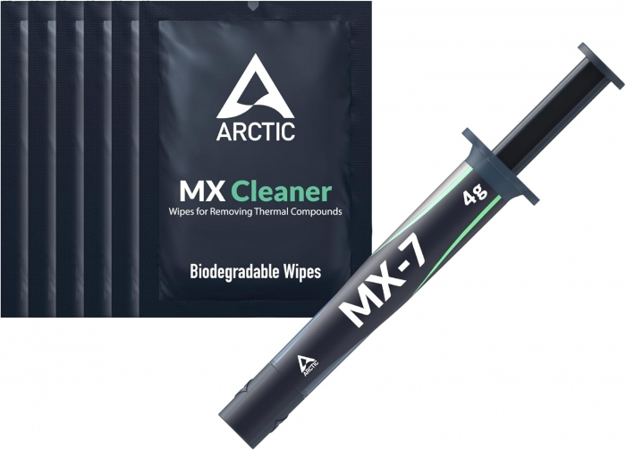 Термопаста Arctic MX-7 (4g, syringe + 6 x Cleaning wipes)