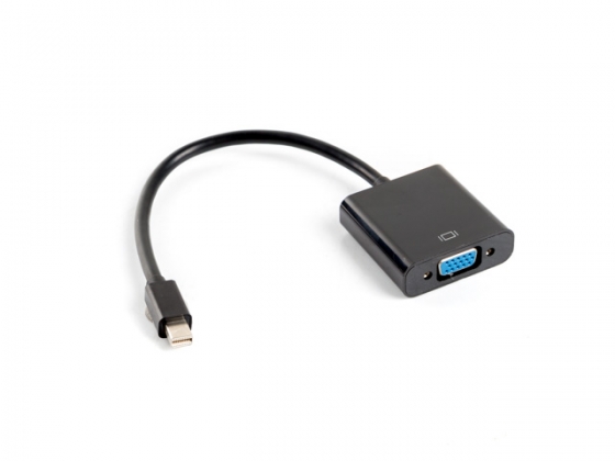 Адаптер LANBERG AD-0006-BK DISPLAYPORT MINI(M)->VGA(F) BLACK