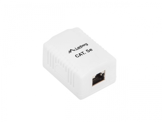 Адаптер LANBERG OS5-0001-W FTP DATA BOX 1PORT SHIELDED CAT.5E