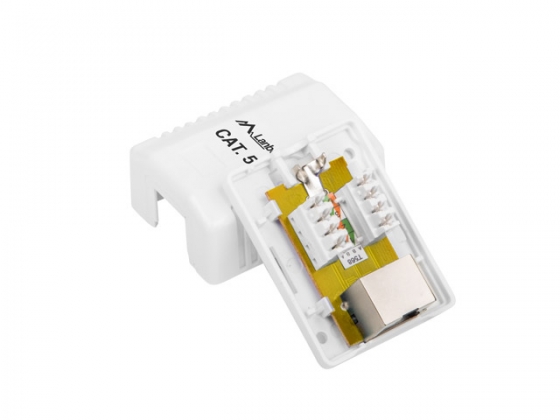 Адаптер LANBERG OS5-0001-W FTP DATA BOX 1PORT SHIELDED CAT.5E