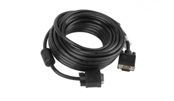 Кабель LANBERG CA-VGAC-10CC-0100-B VGA HD15M/HD15M DUAL-SHIELDED 2*FERRITE BLACK 10M