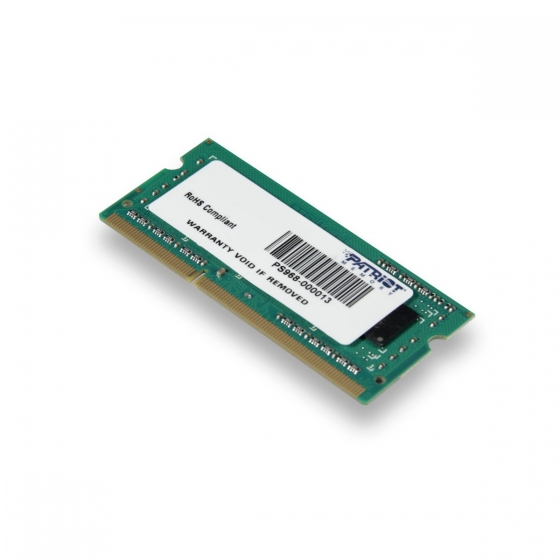 Модуль памяти SODIMM 4GB DDR3 PATRIOT PSD34G160081S (PC12800, 1600MHz)