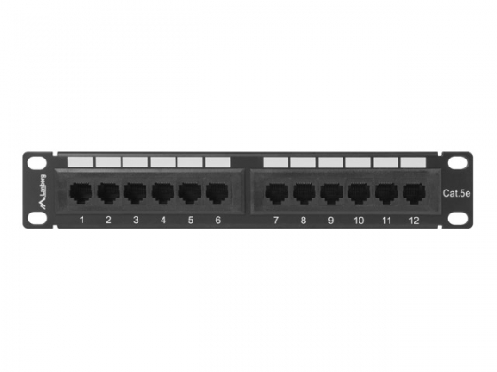 Патч-панель LANBERG PPU5-9012-B 12 PORT 1U CAT.5E 10