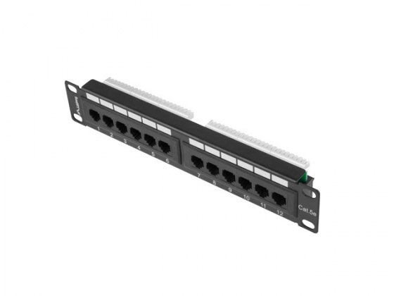 Патч-панель LANBERG PPU5-9012-B 12 PORT 1U CAT.5E 10