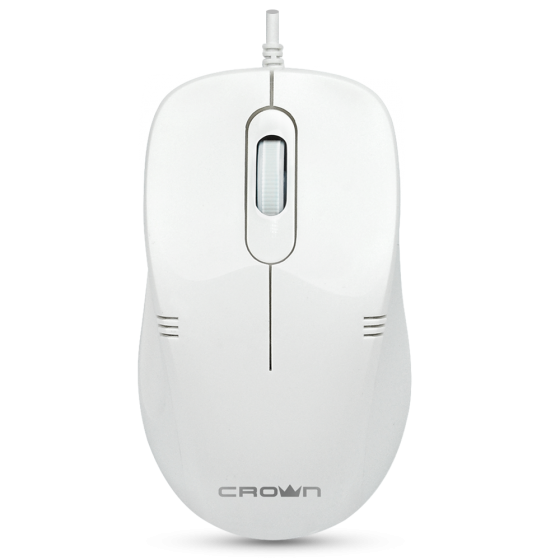 Мышь CrownMicro CMM-502 Silent (3button, 1000dpi, White, USB)