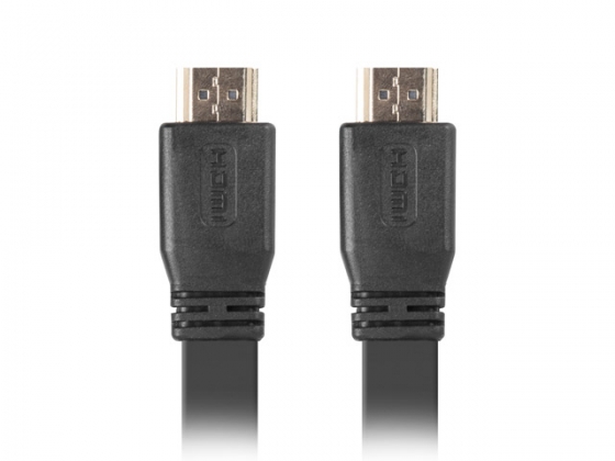 Кабель LANBERG CA-HDMI-21CU-0018-BK HDMI-HDMI V2.0 HIGH SPEED ETHERNET 1.8M, Flat, Black