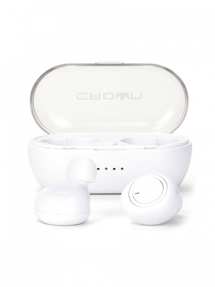 Наушники с микрофоном беспроводные CrownMicro CMTWS-5001 (Bluetooth, White)
